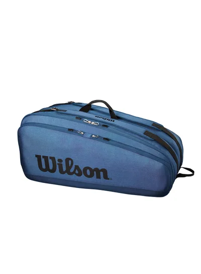 Wilson Ultra V4 Tour Tennis Racket Bag, Blue, Adults, Holds up to 12 Rackets