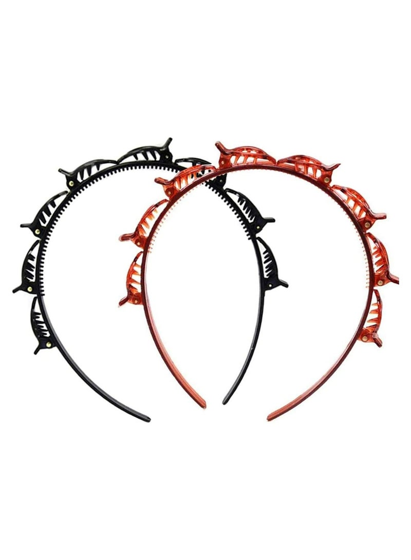 Loquat Hairpin Headband,Headband With Clips,for Women Girls Fashion Hair Accessories - Image 1