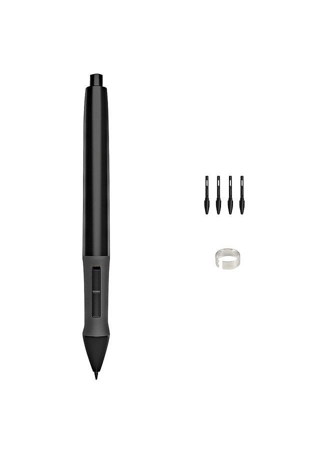 HUION - PEN68 Digital Pen with 2 Programmable Side Buttons 2048 Levels Pressure-sensitive Pen for H420 Graphics Tablet, Black - Image 1