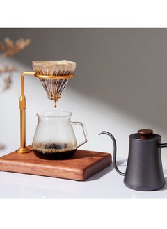 XiuWoo Adjustable Pour Over Filter Coffee Dripper Station with Wooden Base Stand  - Image 2