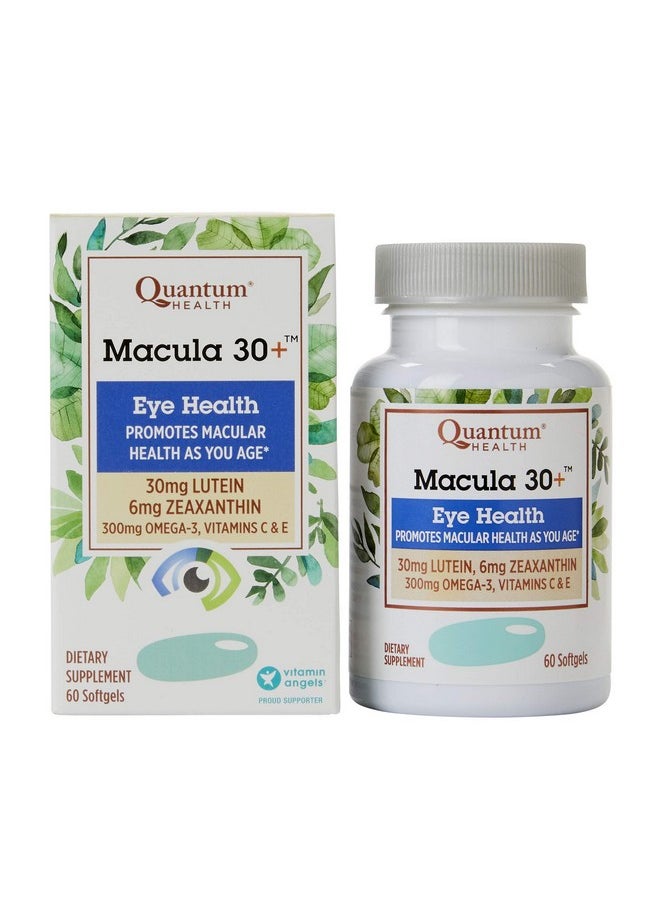 Quantum Health Macula 30+ Eye Health Supplement;Promotes Macular And Retinal Health As You Age;Formulated With Lutein Zeaxanthin Omega3 And Vitamins C & E;60 Softgels 30 Day Supply  - Image 2