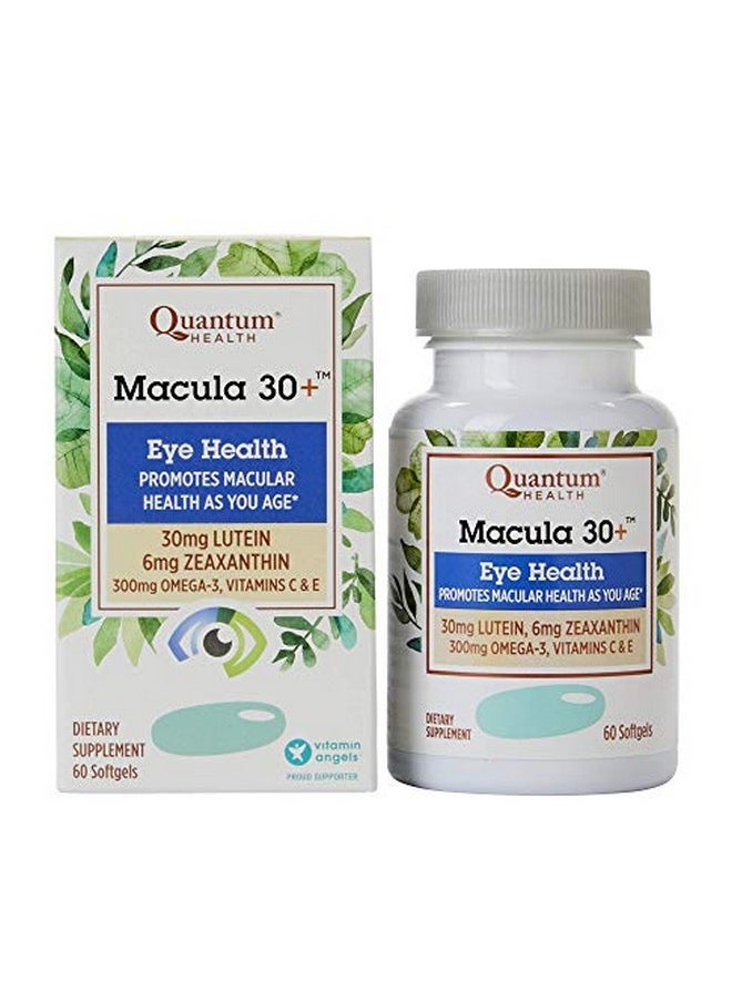 Quantum Health Macula 30+ Eye Health Supplement;Promotes Macular And Retinal Health As You Age;Formulated With Lutein Zeaxanthin Omega3 And Vitamins C & E;60 Softgels 30 Day Supply  - Image 1