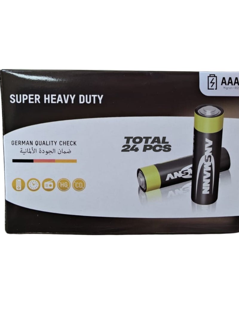 ANSMANN Ansmann Super Heavy Duty Zinc LR-6 AA/LR 03 - AAA Batteries 24 pieces Value Pack Box Pack (AAA)  - Image 1