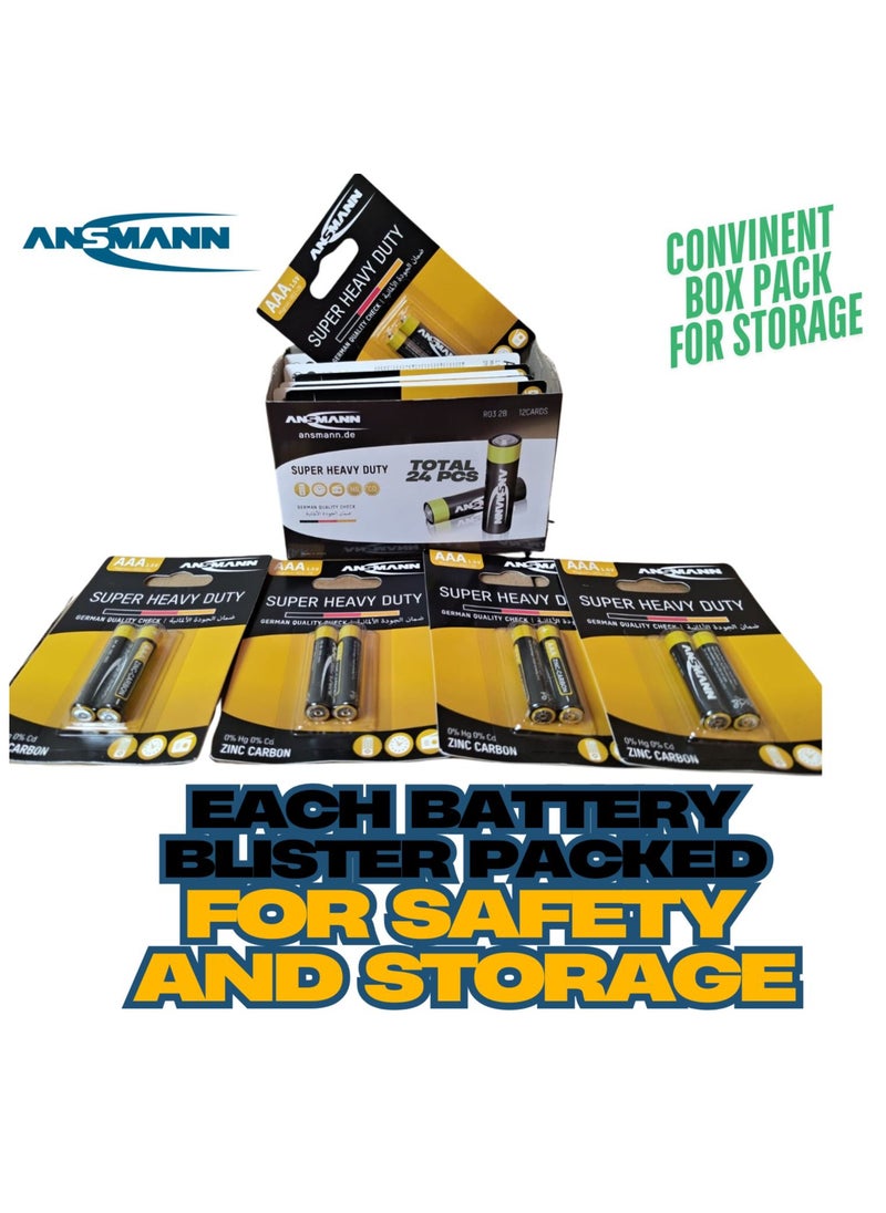 ANSMANN Ansmann Super Heavy Duty Zinc LR-6 AA/LR 03 - AAA Batteries 24 pieces Value Pack Box Pack (AAA)  - Image 5