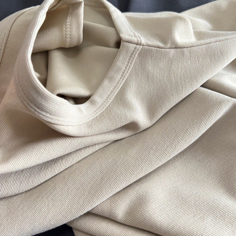 Textured Sleeveless Round Neck High Waist Solid Maxi Slip Dress - Image 3