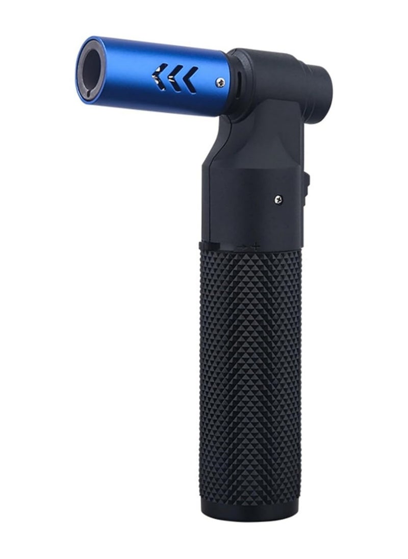JiFENG Torch Butane Lighter Windproof Butane Refillable Gas Torch Lighter for Candle,Fireplaces, Camping,Kitchen(Blue,Butane Not Included)  - Image 1