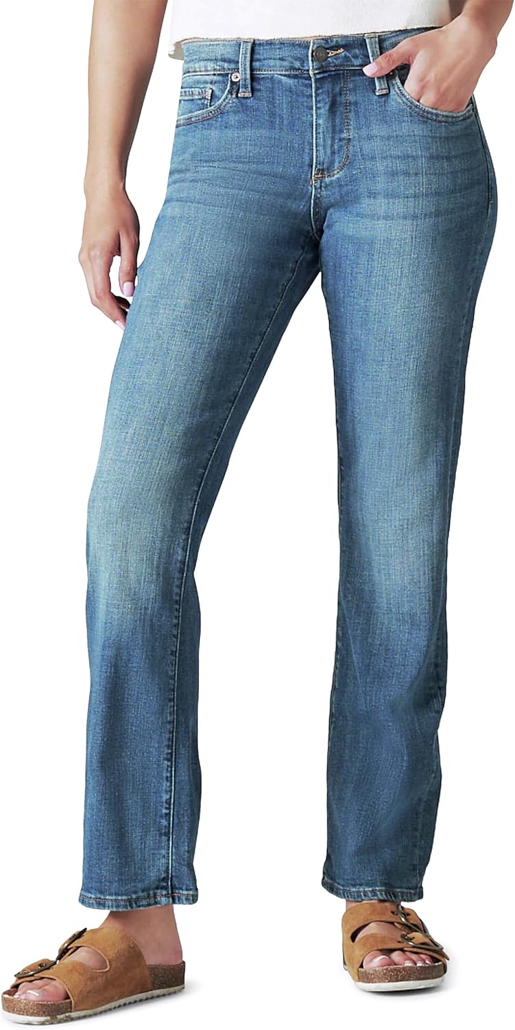 Lucky Brand Women's Mid Rise Easy Rider Bootcut Jean, Tanzanite, 31W x 32L - Image 1