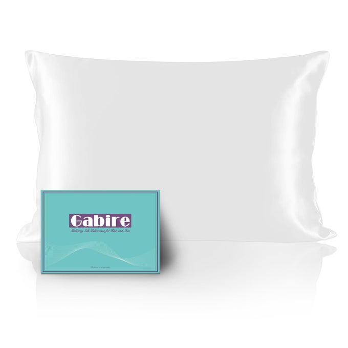 MULBERRY SILK PILLOWCASE FOR HAIR AND SKIN PREVENT ACNE PILLOWCASE BOTH SIDES REAL SILK PILLOWCASES ORGANIC SILK PILLOWCASE WITH HIDDEN ZIPPER WHITE STANDARD 2026