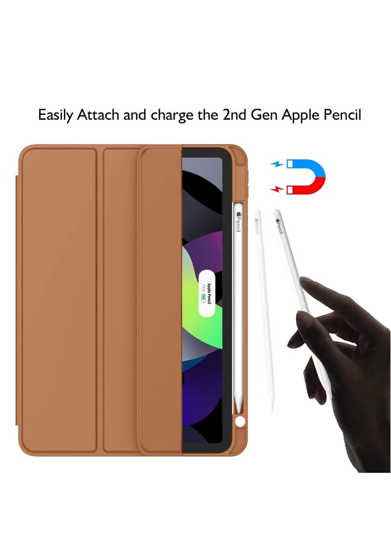 ELTRAZONE Premium Smart Case for iPad Air 6th Gen 11-Inch (2024) and 5th/4th Gen 10.9-Inch (2022/2020) – Brown, Touch ID & Auto Wake/Sleep Support - Image 2