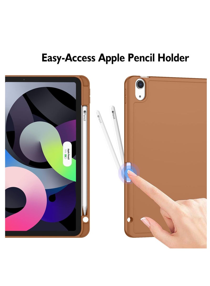 ELTRAZONE Premium Smart Case for iPad Air 6th Gen 11-Inch (2024) and 5th/4th Gen 10.9-Inch (2022/2020) – Brown, Touch ID & Auto Wake/Sleep Support - Image 3