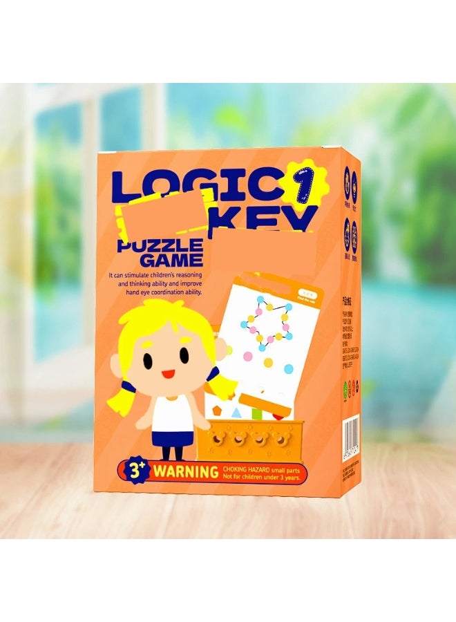 لعبة لغز المفتاح المنطقي للأطفال 2-4 ولمن هم في مرحلة ما قبل المدرسة 3-6 ساعات من أداة مونتيسوري للتدريب على التفكير والتركيز ومساعدة التعلم المبكر - Image 2