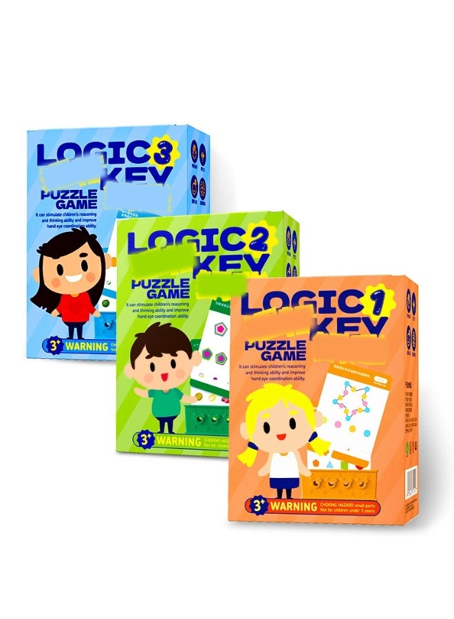 لعبة لغز المفتاح المنطقي للأطفال 2-4 ولمن هم في مرحلة ما قبل المدرسة 3-6 ساعات من أداة مونتيسوري للتدريب على التفكير والتركيز ومساعدة التعلم المبكر - Image 1