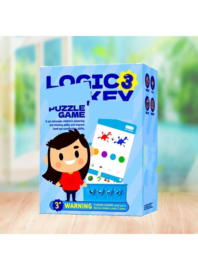 لعبة لغز المفتاح المنطقي للأطفال 2-4 ولمن هم في مرحلة ما قبل المدرسة 3-6 ساعات من أداة مونتيسوري للتدريب على التفكير والتركيز ومساعدة التعلم المبكر - Image 5