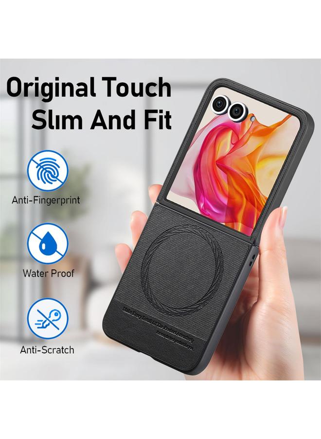 اس-توب جراب لهاتف Motorola Razr 50 Ultra مصنوع من الجلد الصناعي مع غطاء خلفي مغناطيسي - Image 5