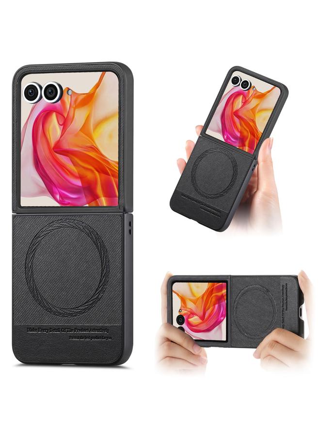 اس-توب جراب لهاتف Motorola Razr 50 Ultra مصنوع من الجلد الصناعي مع غطاء خلفي مغناطيسي - Image 1