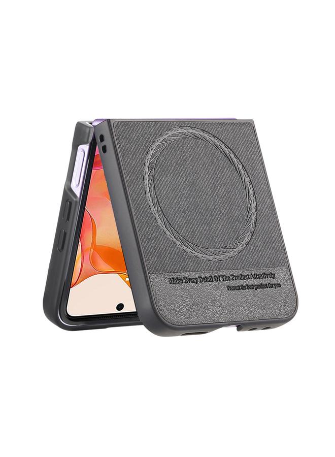 اس-توب جراب لهاتف Motorola Razr 50 Ultra مصنوع من الجلد الصناعي مع غطاء خلفي مغناطيسي - Image 3