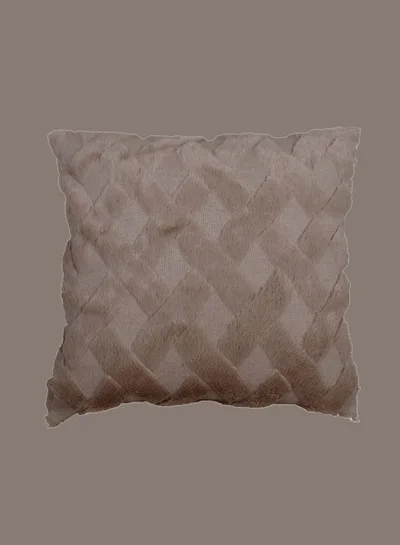 Donetella Cushion Cover,45X45 Cm (18X18 inch) 1-Pcs Decorative Throw Pillowcases Without Filler With Beautiful Abstract Art For Sofa Bed Living Room And Couch,Almond Frost
