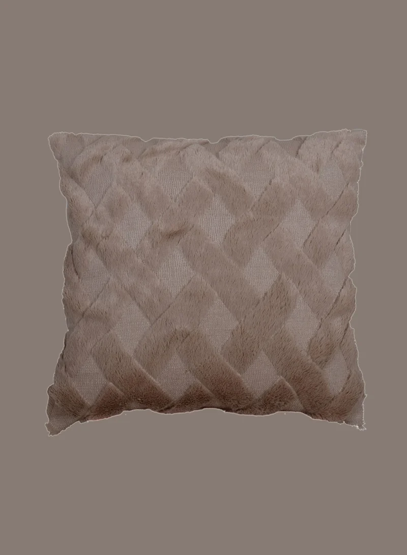 Donetella Cushion Cover,45X45 Cm (18X18 inch) 1-Pcs Decorative Throw Pillowcases Without Filler With Beautiful Abstract Art For Sofa Bed Living Room And Couch,Almond Frost