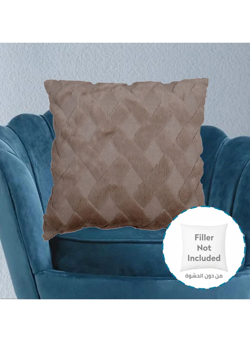 Donetella Cushion Cover,45X45 Cm (18X18 inch) 1-Pcs Decorative Throw Pillowcases Without Filler With Beautiful Abstract Art For Sofa Bed Living Room And Couch,Almond Frost