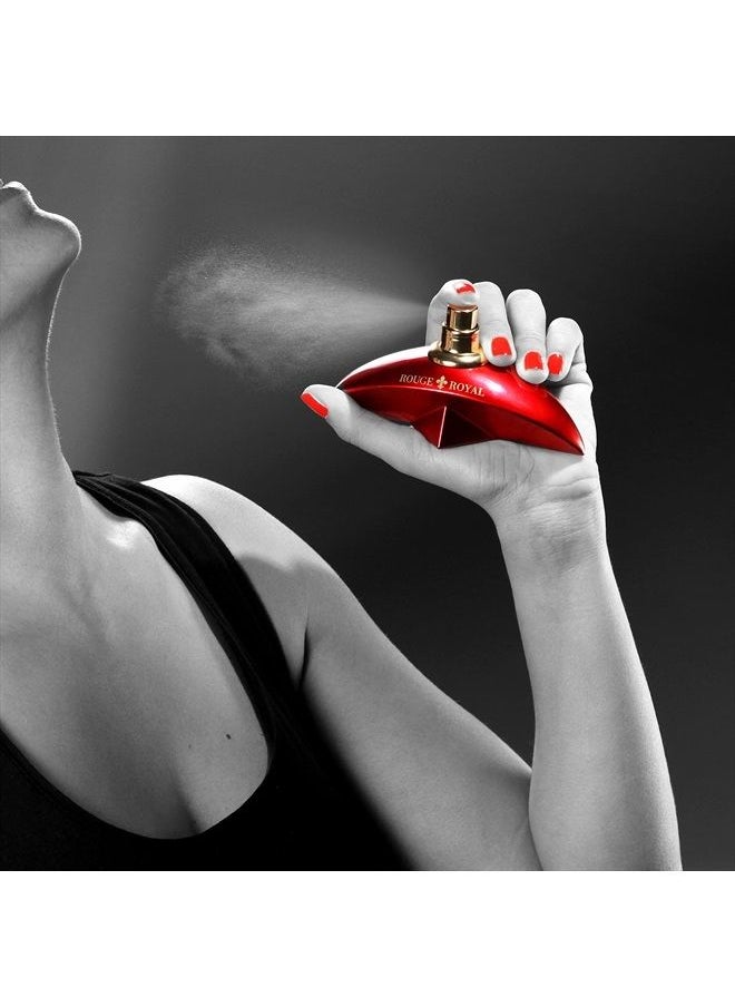 Marina De Bourbon - Rouge Royale by Princesse Marina de Bourbon | Eau de Parfum Spray | Fragrance for Women | Floral Fruity Scent with Notes of Strawberry, Lime, and Jasmine | 100 mL / 3.4 fl oz, red - Image 1