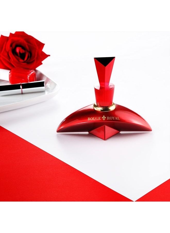 Marina De Bourbon - Rouge Royale by Princesse Marina de Bourbon | Eau de Parfum Spray | Fragrance for Women | Floral Fruity Scent with Notes of Strawberry, Lime, and Jasmine | 100 mL / 3.4 fl oz, red - Image 1
