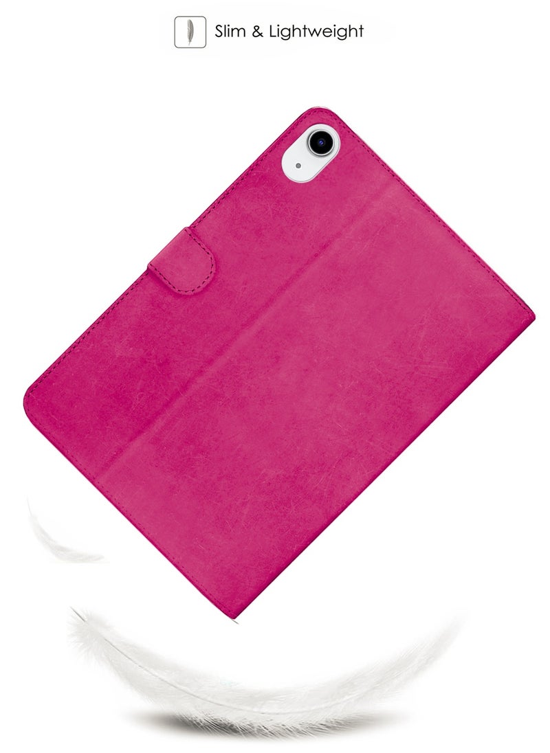 Wtech Apple iPad 2025 (11th Generation) A16 10.9 inch WTech PU Leather Magnetic Closure Flip Case Cover (TCFPSR) - Pink  - Image 2