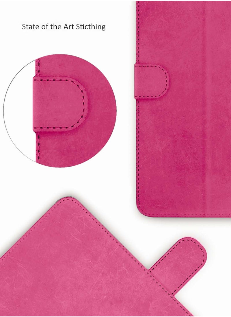 Wtech Apple iPad 2025 (11th Generation) A16 10.9 inch WTech PU Leather Magnetic Closure Flip Case Cover (TCFPSR) - Pink  - Image 5