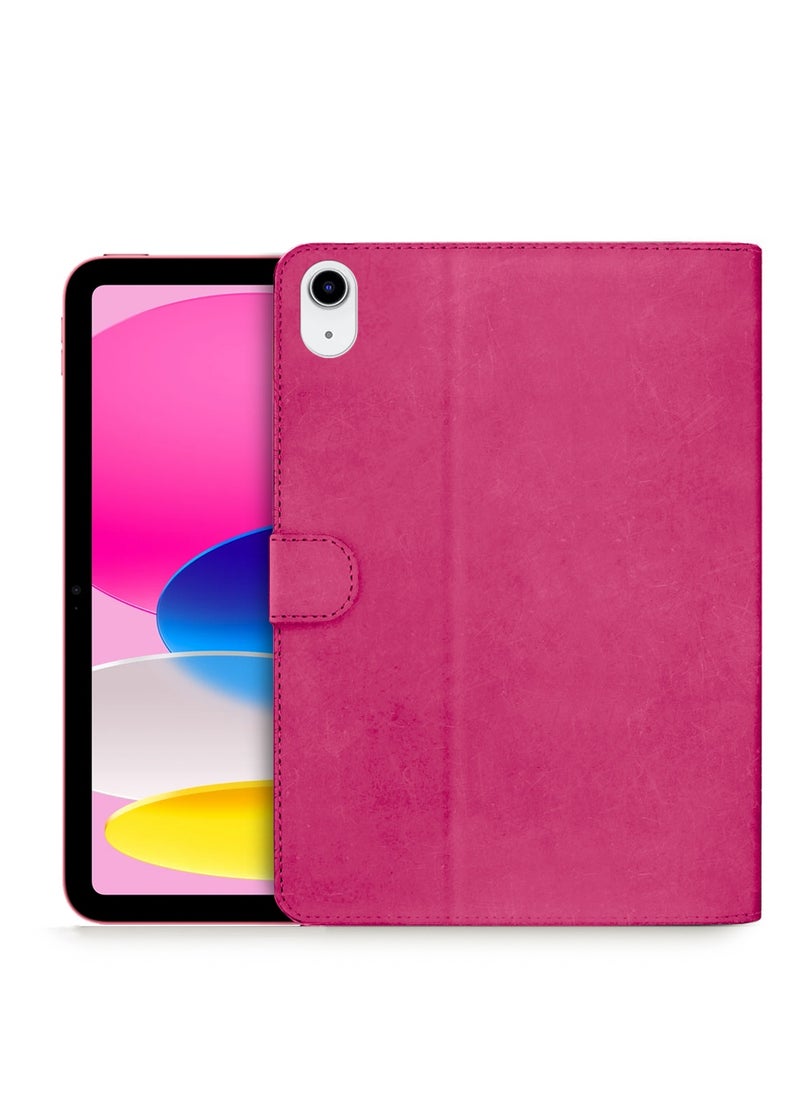 Wtech Apple iPad 2025 (11th Generation) A16 10.9 inch WTech PU Leather Magnetic Closure Flip Case Cover (TCFPSR) - Pink  - Image 1