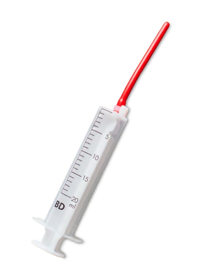 PSITTACUS Hand Feeding Syringe with Red Soft Feeding Tube – Safe Feeding Syringe for Baby Birds, Parrots & Small Animals - 20ml - Image 1