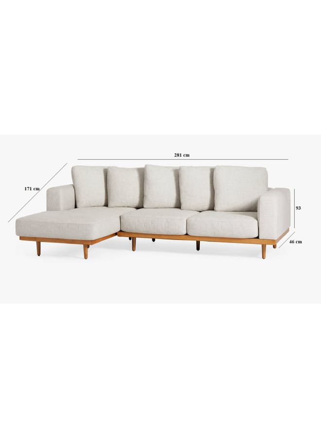 Retro Modern corner sofa 281 cm - off white - Image 3