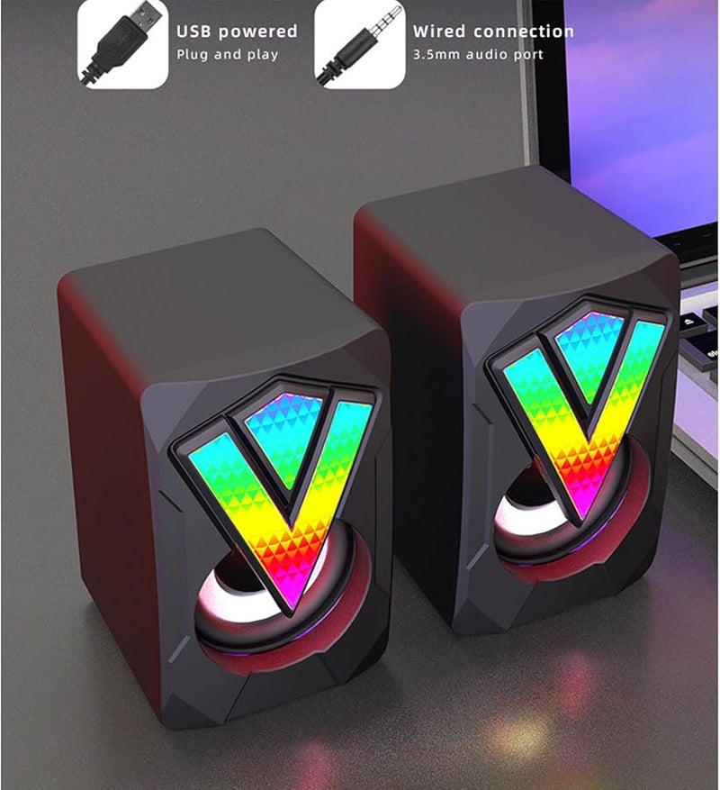 USB Powered 2.1 Channel Wired Subwoofer Soundbar with 3.5mm Input for Desktop PC - Image 5