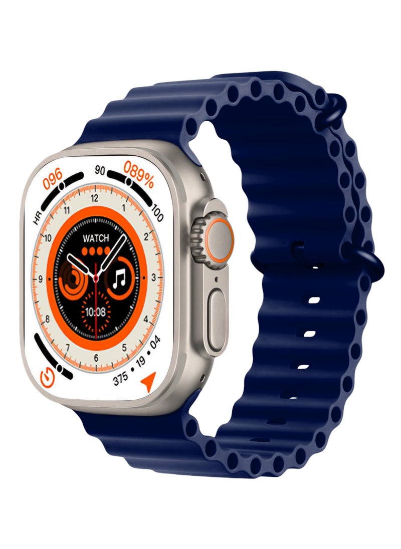 T900 Ultra NFC Bluetooth Call Wireless Charging Smartwatch (Dark Blue)