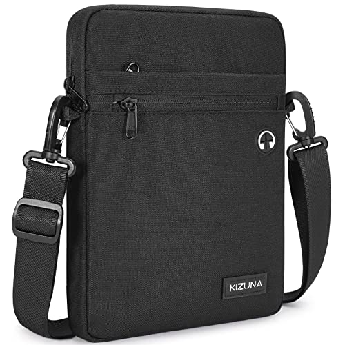 KIZUNA 10 Inch Tablet Sleeve Messenger Laptop Bag - Water Resistant for 9.7-11" iPad Pro/Surface Go 3/10.5" Galaxy Tab A, Black - Image 1