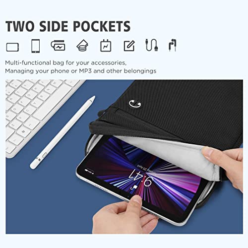 KIZUNA 10 Inch Tablet Sleeve Messenger Laptop Bag - Water Resistant for 9.7-11" iPad Pro/Surface Go 3/10.5" Galaxy Tab A, Black - Image 4