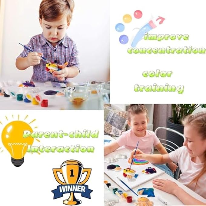 DINOSAUR PAINTING KIT FOR KIDS, DIY DINOSAUR PAINTING KIT WITH 6 PAINTING PLASTER MOLD AND PAINT, EDUCATIONAL ART SET FOR TODDLERS AGES 4-10, FUN CRAFTS FOR PRESCHOOLERS - Image 4