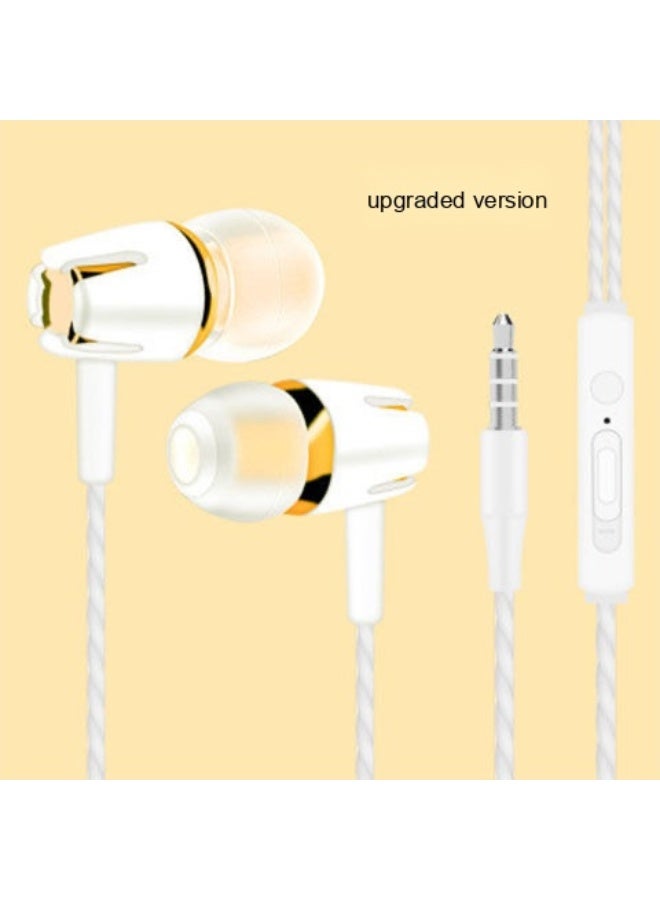 بيوينتي Deep Bass Semi-In-Ear Headphones - Wired with Microphone, Suitable for Apple, Android, and Huawei Phones, Perfect for Sports and Gaming