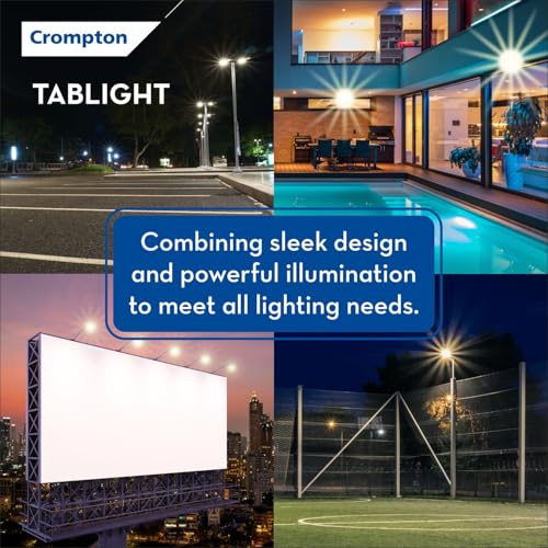 Crompton TabLight | Outdoor Waterproof LED Flood Lights | 50W | IP 65 | Cool White | Pack of 2 | Wide Beam Angle | BIS Approved | for Garage, Parking, Shops & Outdoor Lighting (2 Years Waranty) - Image 4