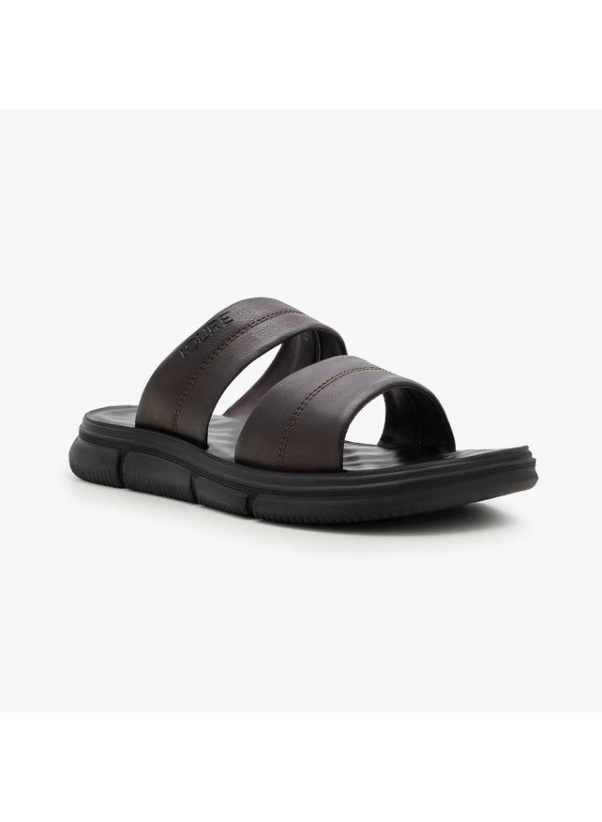 NDURE Men's Double Strap Slide Sandals, Casual Open Toe Slip-On - Image 2