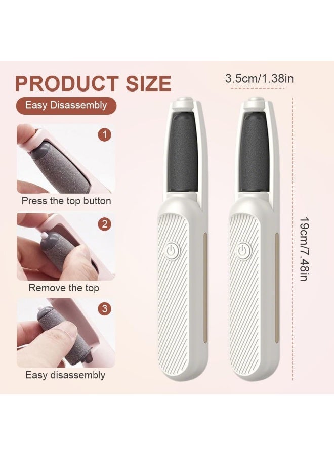 Electric Callus Remover File callus Remover for Feet  Pdicure Tool Foot care Foot File- 2 Rollers Included, IPX7 Fully Waterproof - Image 2