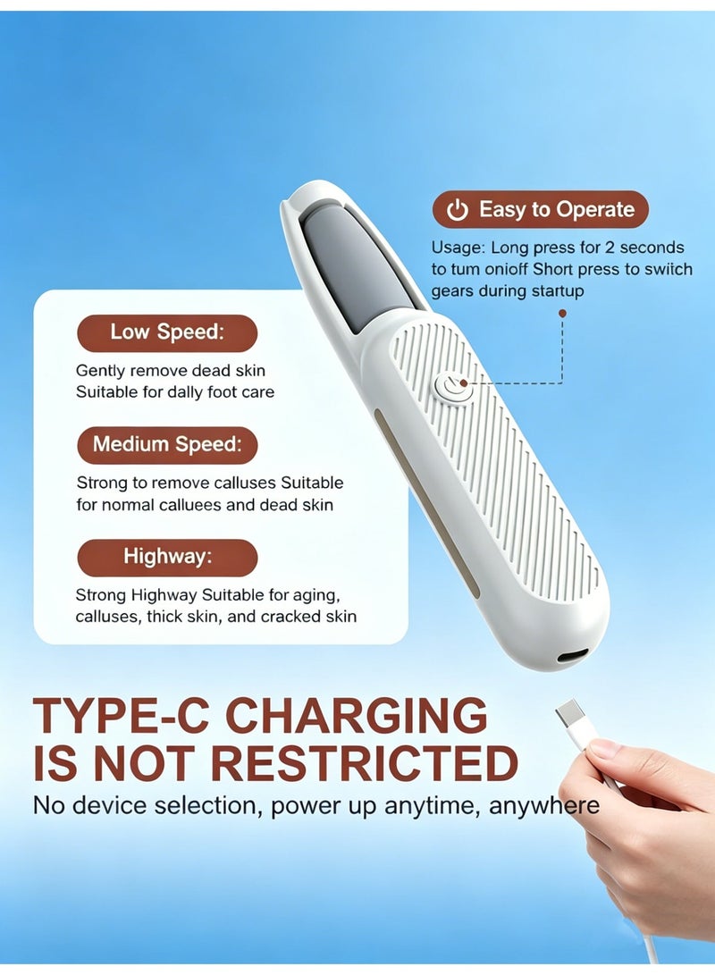 Electric Callus Remover File callus Remover for Feet  Pdicure Tool Foot care Foot File- 2 Rollers Included, IPX7 Fully Waterproof - Image 3