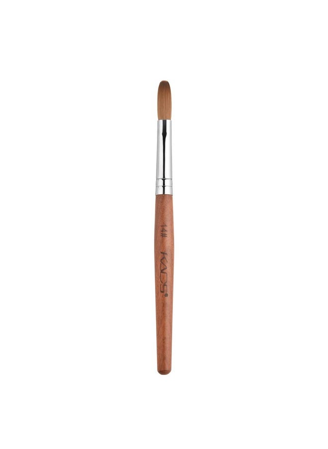 Rolabling - Nail Brush Kolinsky Sable Acrylic Nail Art Brush Professional Red Wooden Nail Brush (14) - Image 1