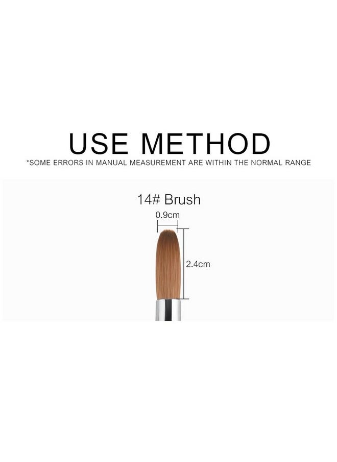 Rolabling - Nail Brush Kolinsky Sable Acrylic Nail Art Brush Professional Red Wooden Nail Brush (14) - Image 1