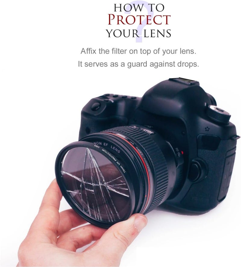 Tronixpro 49mm Pro Series High Resolution Digital Ultraviolet UV Protection Filter + Microfiber Cloth - Image 5