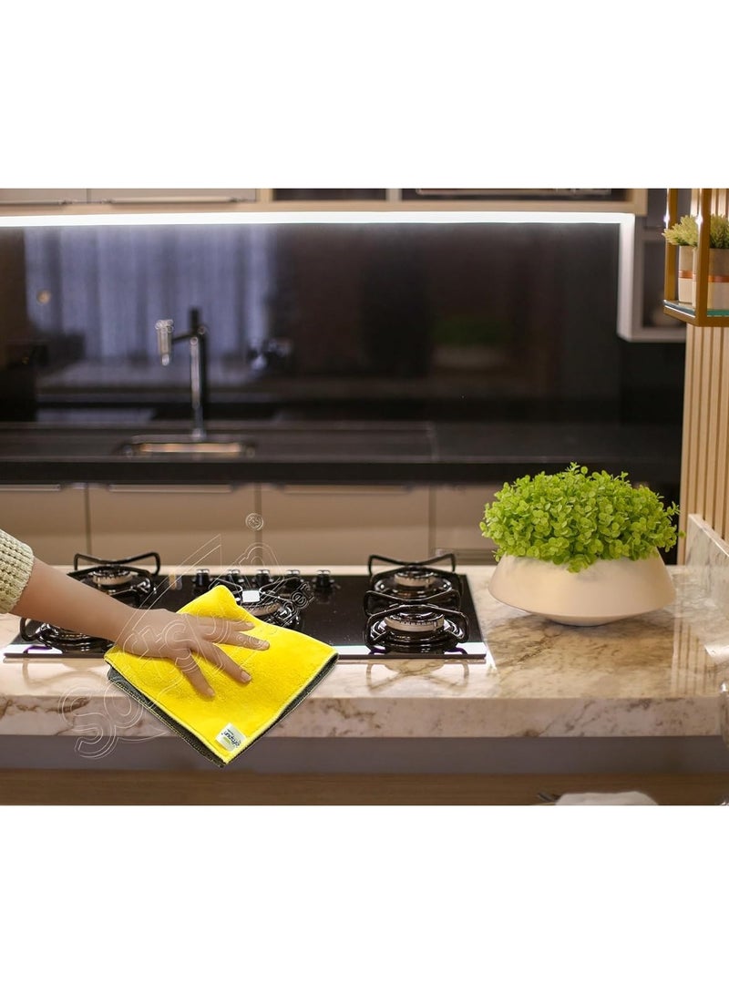 SOFTSPUN 900 GSM Microfiber Double Layered Cloth 40x40 Cms 1 Piece Towel Set Extra Thick Microfiber Cleaning Cloths Perfect for Home Kitchen Cars Furniture and More - Image 3