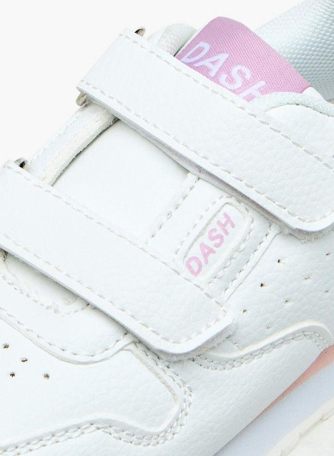 Dash Panelled Sneakers with Hook and Loop Closure - Image 4