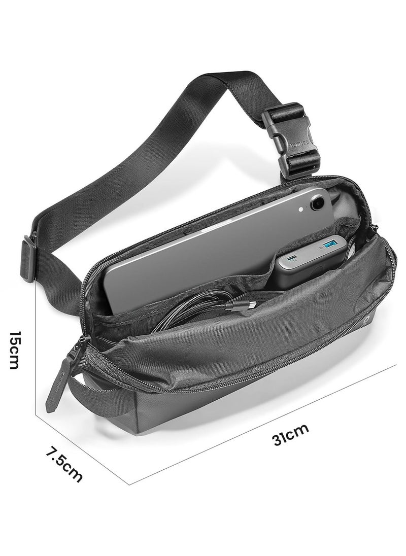 Tomtoc Explorer-T21 Crossbody Bag for Men Women Small Backpack Lightweight Modern Water Resistant Shoulder Bag for Hiking Travel Work Gym Sports  - Image 3