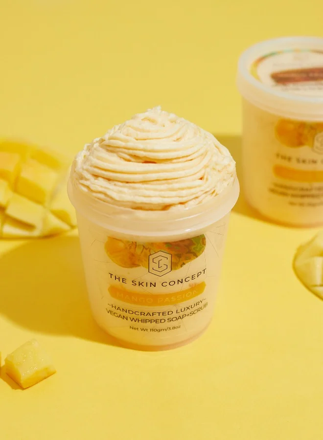 THE SKIN CONCEPT The Skin Concept Whipped Soap and Scrub - Mango Passion - Handmade, Vegan