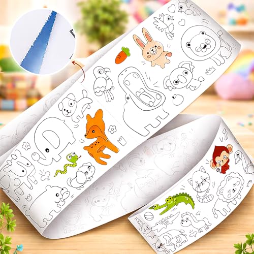 WISHKEY Kids Drawing & Colouring Paper Roll 3 Meter 30CM Width Pack Of 4 Large Coloring Roll Sheet for Toddlers Creative Art Painting & Sketching Paper for Kids Age Above 3 Years - Image 3
