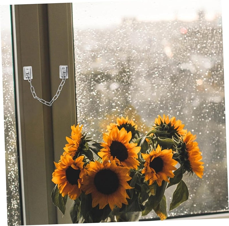 Jojofuny 4Pcs Portable Door Locks Stainless Steel For Sliding Doors Windows Home Safety - Image 3