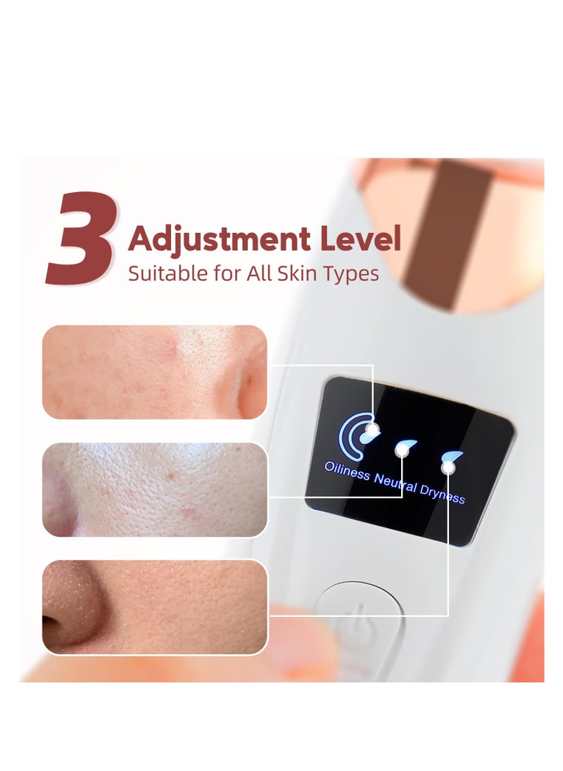 SYOSI Pore Vacuum Blackhead Remover Vacuum Electric Pore Cleaner with 5 Probes & 3 Level and LED Display Blackhead Extractor for Face and Nose Includes Blackhead Remover Tool Kit  - Image 4